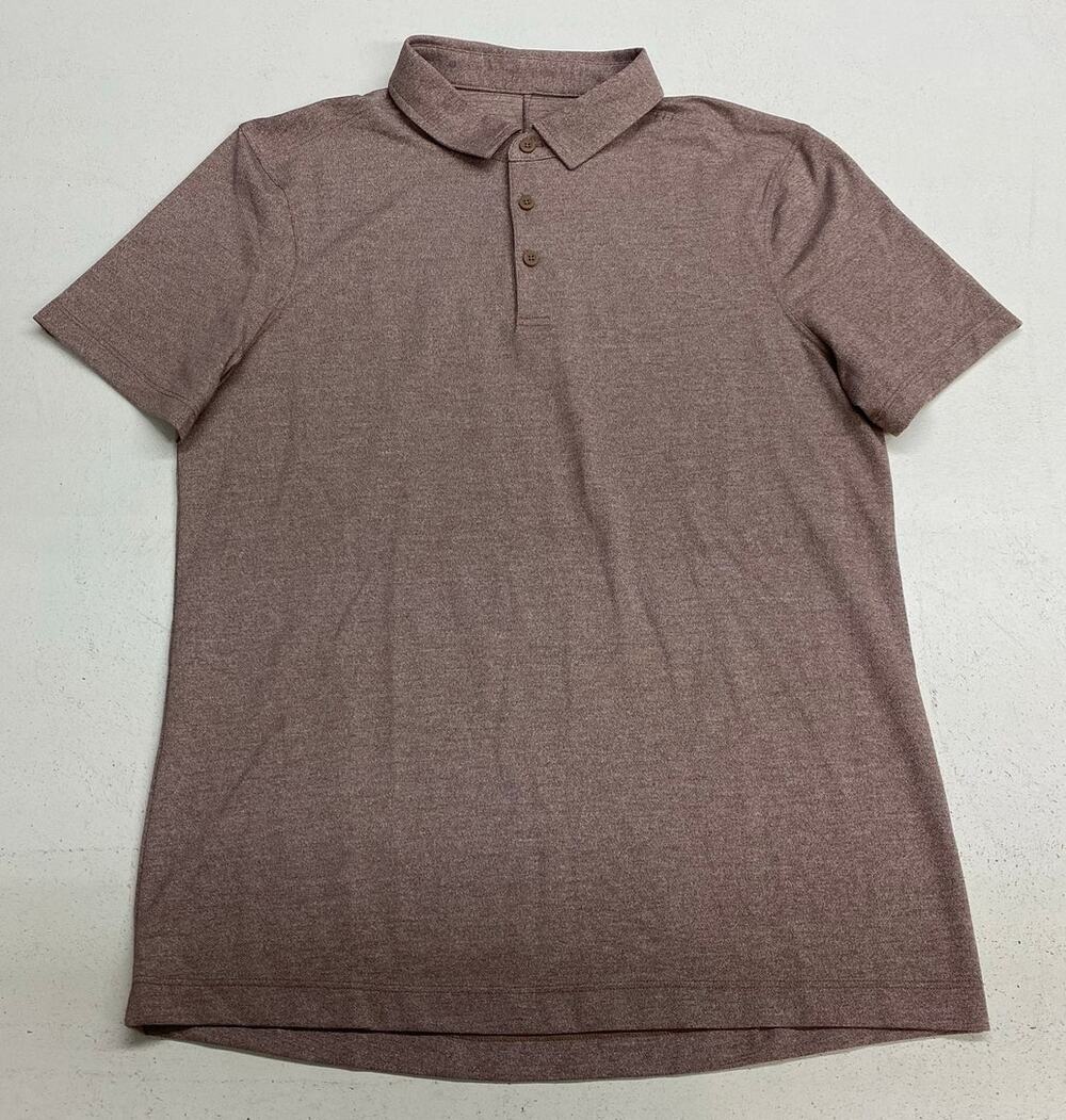 Men Lululemon Evolution Pique athletic short sleeve polo performance shirt, M